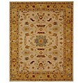 Tribal Ivory and Gold Rug (9' x 12')