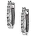 14k White Gold 1/2ct TDW Diamond Hoop Earrings