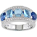 14k Gold Cabochon Topaz 1/4ct TDW Diamond Ring