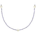 14k Gold Sapphire South Sea Pearl Endless Necklace (11-12mm)