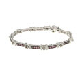 14k Gold Pink Sapphire 1/3ct TDW Diamond Bracelet
