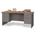 Marvel 66-inch Double Pedestal Steel Desk