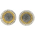 18k Gold 2 2/3ct TDW Multi Color Diamond Earrings