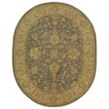 Antiquities Blue/ Beige Jewel Wool Oval Rug (7'6 x 9'6)