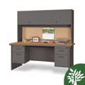 Marvel 72-inch Double Pedestal Steel Desk with Flipper Doors