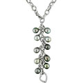 14k White Gold Tahitian Pearl Lariat Necklace (10.5-11.5mm)