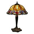 Tiffany Style Amber Cesar Table Lamp