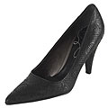 Prada Black Leather Embroidered Pumps