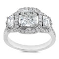 18k White Gold 2 1/2ct TDW Certified Diamond Ring
