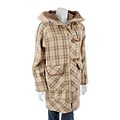 BCBGirls Ella Plaid Parka with Faux Fur Trim