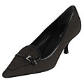 Prada Logo Canvas Buckle Pumps