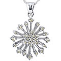 14k Gold 1/4ct TDW Diamond Snowflake Necklace