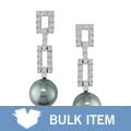14k Gold 3/8ct TDW Diamond Pearl Earrings (Case of 2)