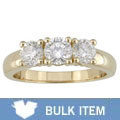 14k Gold 1ct TDW Diamond Three-stone Ring (Case of 2)