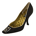 Dolce & Gabbana Black Velvet 'DG' Pump