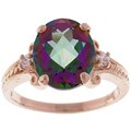 10k Rose Gold Mystic Fire Topaz Ring