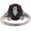 10k White Gold Mystic Fire Topaz Ring