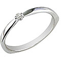10k Gold 1/10ct TDW Diamond Solitaire Promise Ring (K, I2-I3)