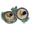 Classic Rooster Collection 4-piece Plate Set