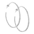 Sterling Silver Cubic Zirconia Hoop Earrings