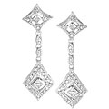 Sterling Silver Cubic Zirconia Drop Earrings