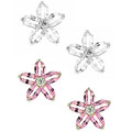 Sterling Silver Cubic Zirconia Flower Earrings