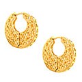 14k Gold-plated Filigree Hoop Earrings