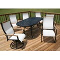 7-piece Avalon Aluminum & Wood Patio Furniture Set