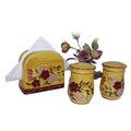 Floral Garden Napkin Holder/Salt/Pepper Shakers