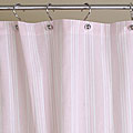 Pink Stripe Cotton Shower Curtain