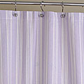 Violet Stripe Cotton Shower Curtain