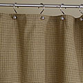 Brown and Tan Plaid Cotton Shower Curtain