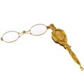 14k Yellow Gold Antique Lorniette Eyeglasses