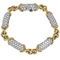 18k Gold & Platinum 4ct TDW Diamond Tiffany Bracelet