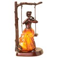 Tiffany Style Lady On A Swing Accent Lamp