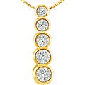 14k Yellow Gold 1/4ct TDW Diamond Journey Necklace