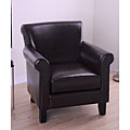 Cosmopolitan Dark Brown Leather Arm Chair