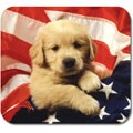 Patriotic Puppy Mouse Pad