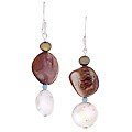 Seashell & Gold Freshwater Pearl Earrings
