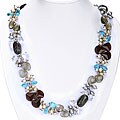 Silver & Gold Freshwater Pearl Amethyst Necklace