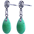 Handmade Jade Sterling Silver 'Prosperity' Earrings