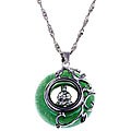 Jade & Sterling Silver Meditating Buddha Pendant