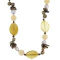 FW Pearl Yellow Agate Crystal Necklace