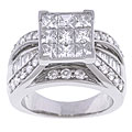 14k White Gold 3ct TDW Diamond Engagement Ring
