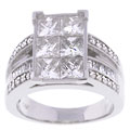 14k White Gold 3ct TDW Diamond Engagement Ring