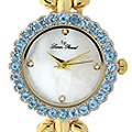 Lucien Piccard 'Roma' Blue Topaz Bezel Watch