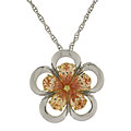 Maddy Emerson 'Champagne' CZ Flower Pendant