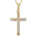 Goldfill Cross with Swirls Pendant Necklace