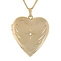 Goldfill Four Photo Diamond Accent Heart Locket