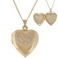 Goldfill Heart Locket with Two-Tone Satin Angel